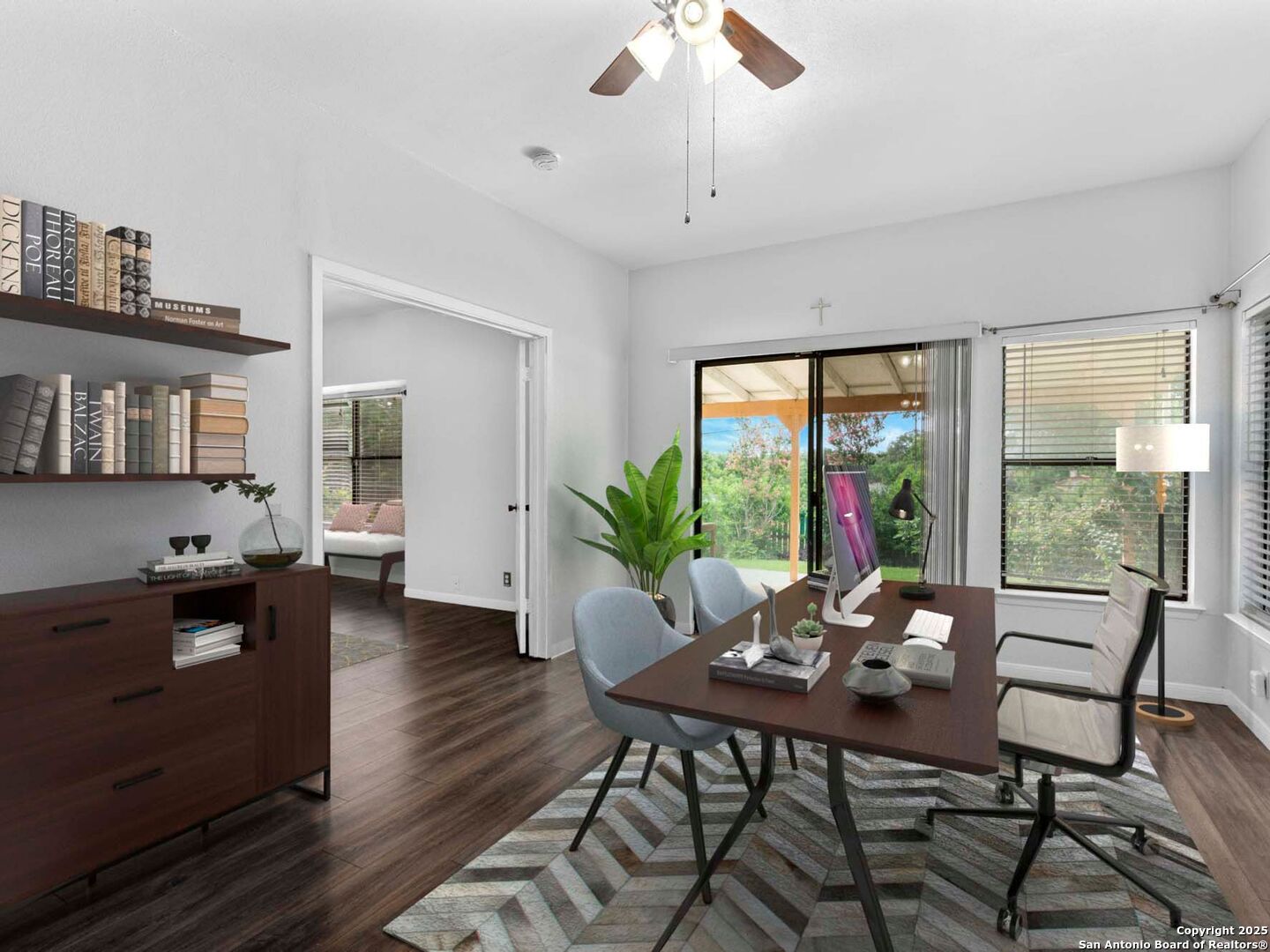 5430 Vista Court San Antonio, TX 78247 - Photo 10 of 37 a workspace with furniture window and wooden floor