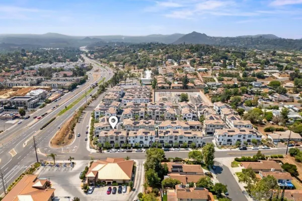 an aerial view of city