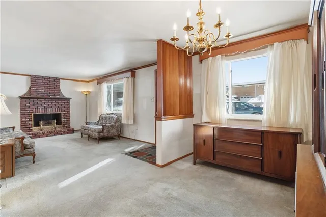 a room with furniture and window