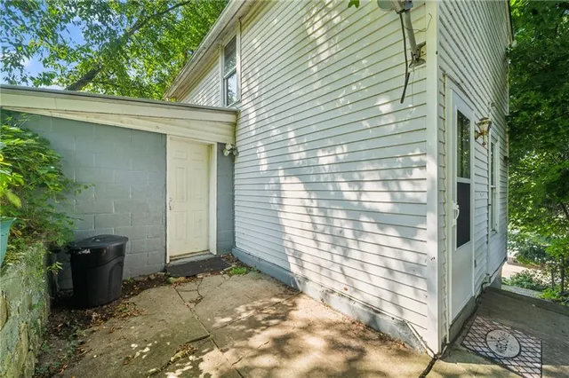 a view of a backyard door