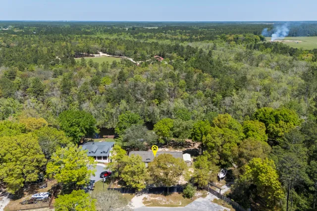 a view of a bunch of trees and houses