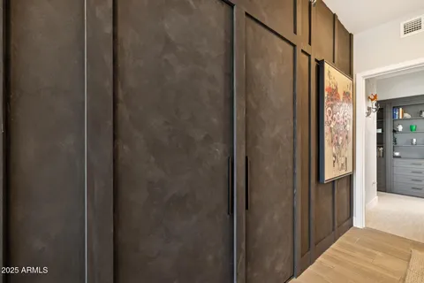 a view of swimming pool with seating space