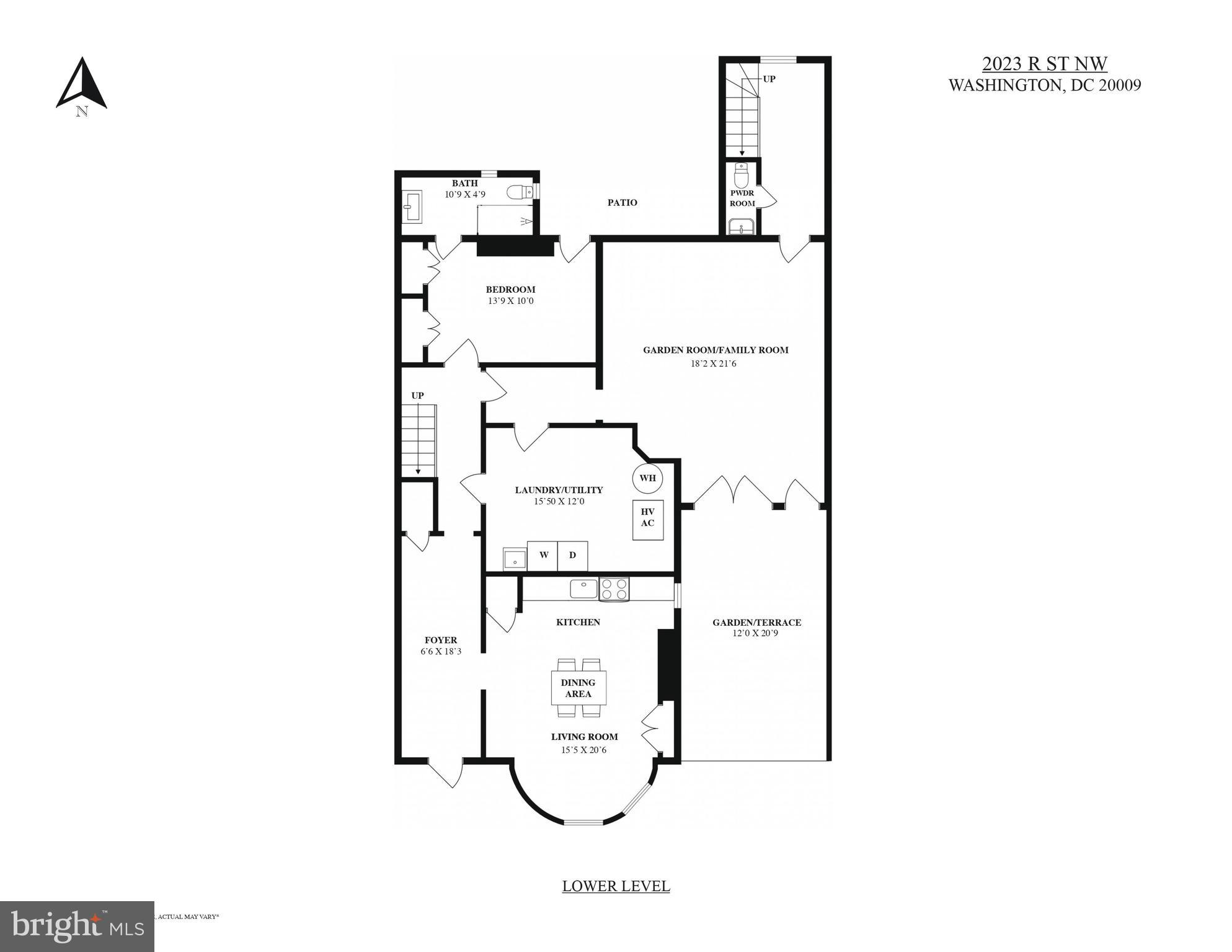 2023 R Street Northwest Washington, DC 20009 - Photo 3 of 7 Lower Level Floor Plan