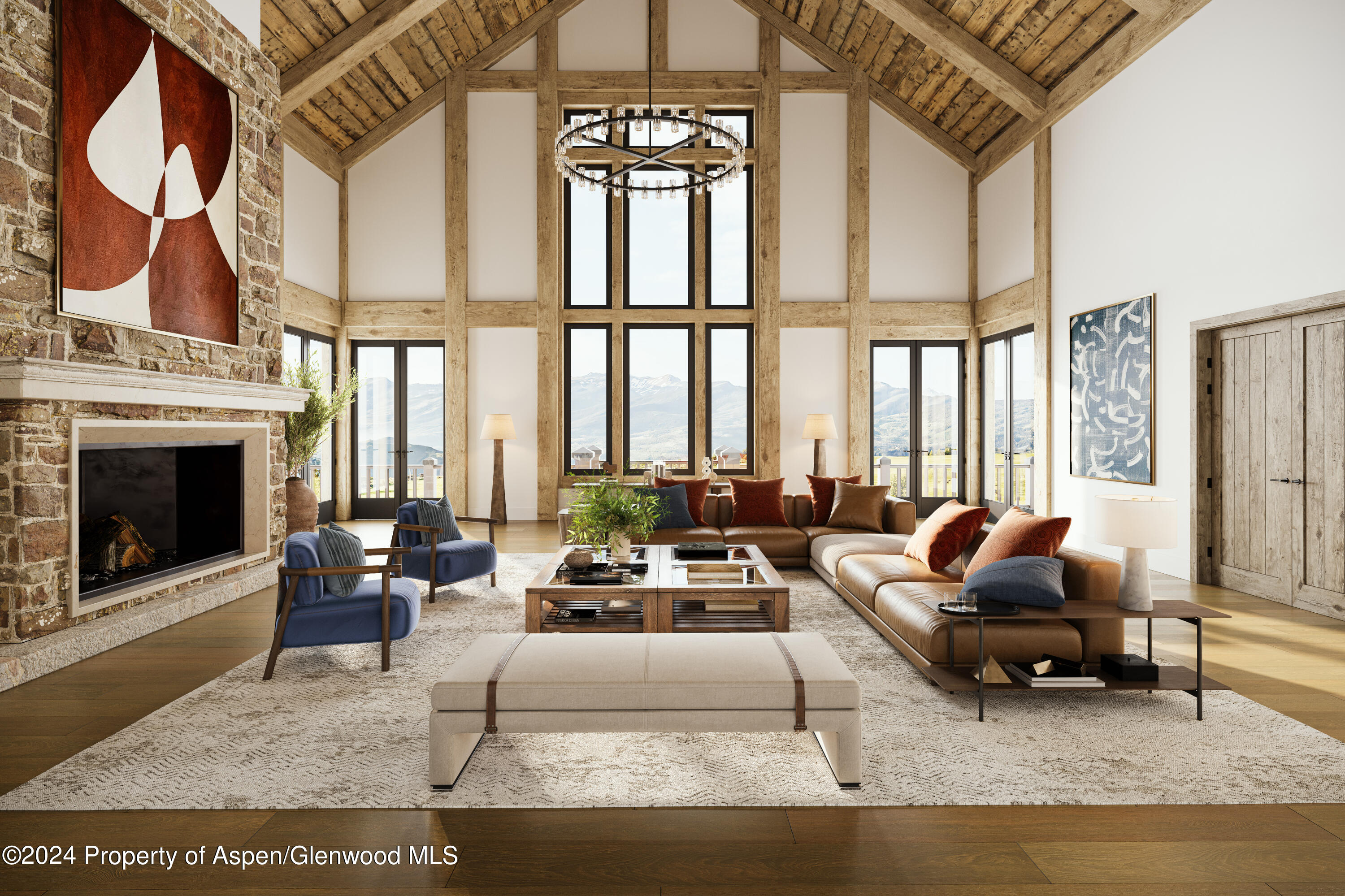 1200 Kessler Drive Aspen, CO 81612 - Photo 51 of 58 a living room with furniture and a fireplace