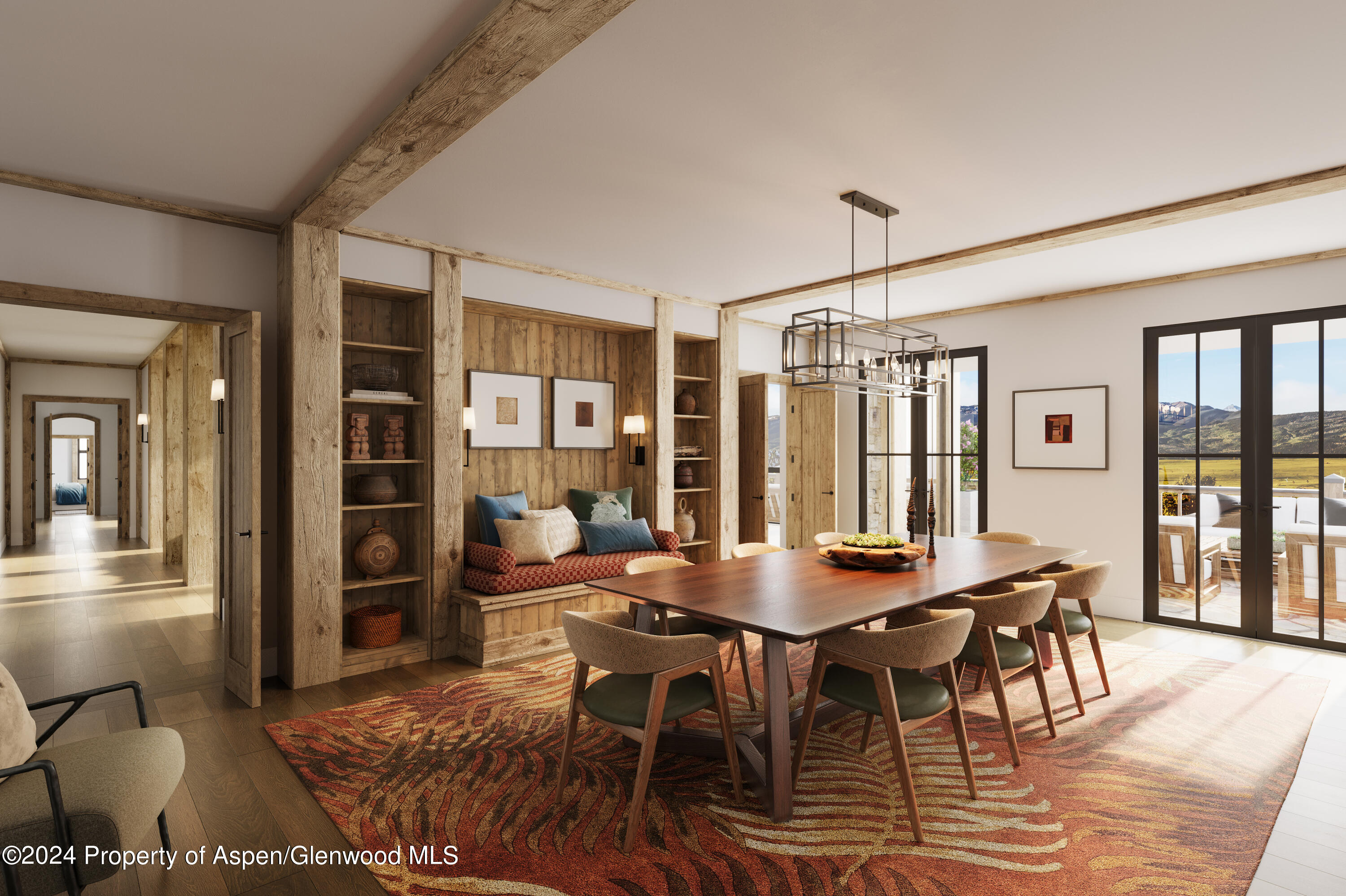 1200 Kessler Drive Aspen, CO 81612 - Photo 55 of 58 a view of a dining room with furniture window and wooden floor