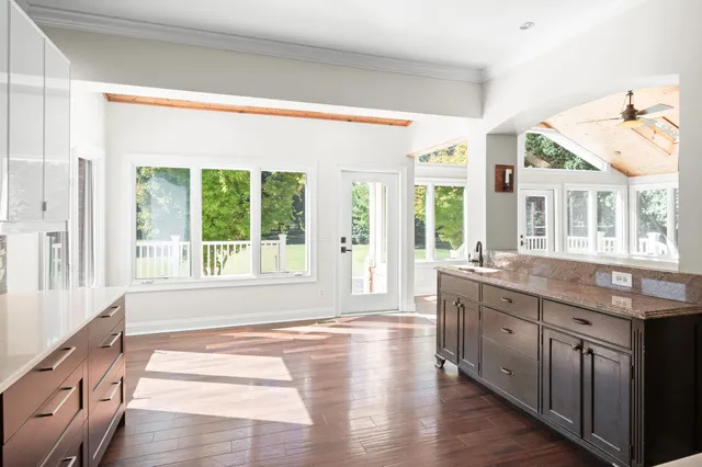 a view of a floor to ceiling window and an entrance