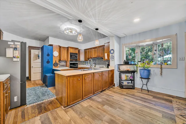 a view of a garage with storage