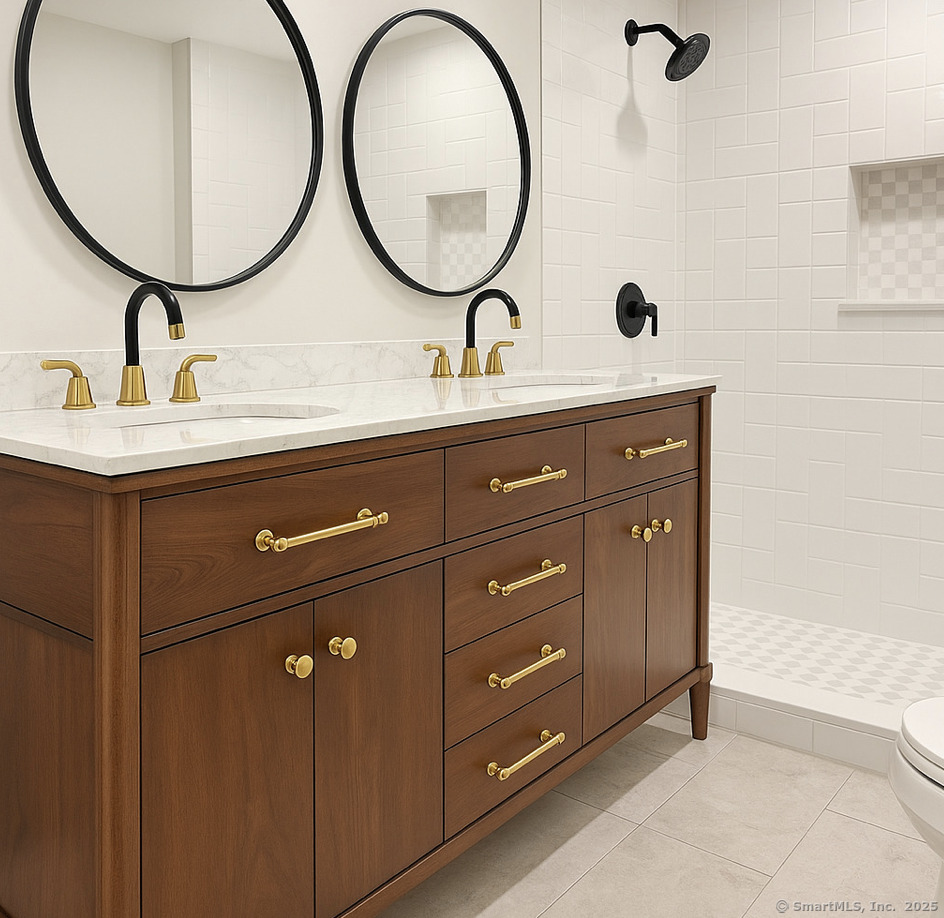 11 Pond Circle Road Westbrook, CT 06498 - Photo 12 of 22 a bathroom with a sink and a mirror