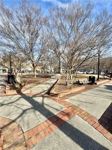 a view of road with trees