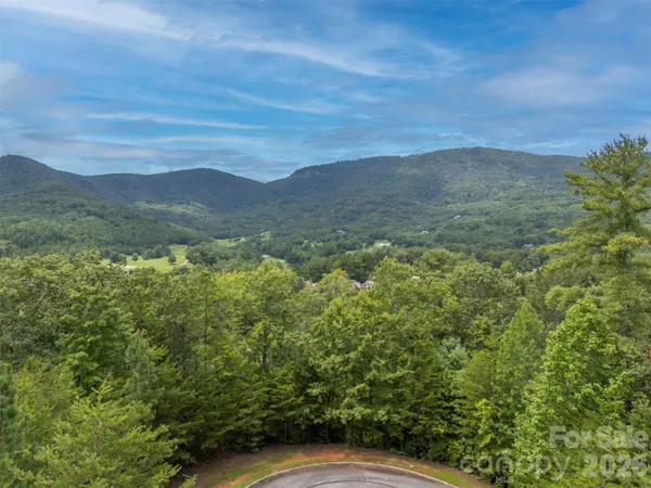 a view of an outdoor space with mountain view