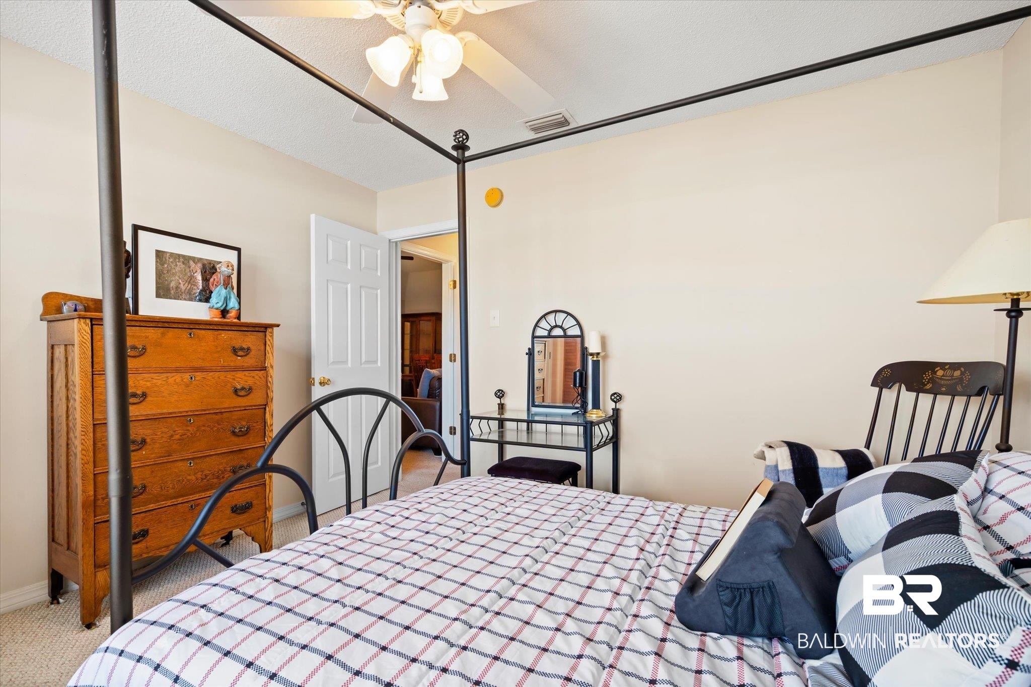 8374 Kipling Court Mobile, AL 36695 - Photo 14 of 20 Bedroom with ceiling fan and carpet flooring