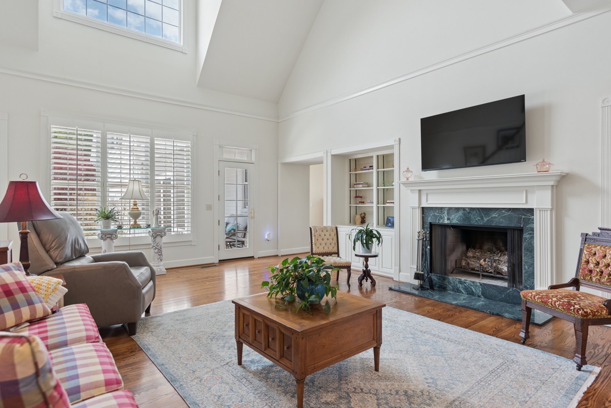 255 Lindsey Hollow Road Gallatin, TN 37066 - Photo 11 of 40 a living room with furniture flat screen tv and a fireplace