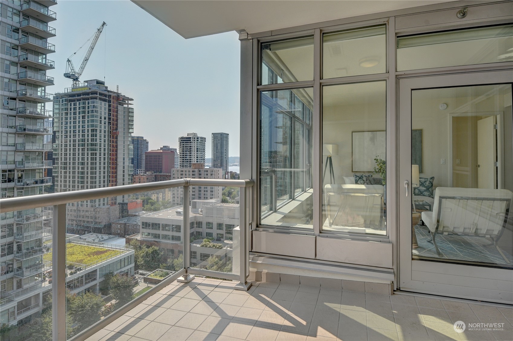 583 Battery Street, Unit 1601N Seattle, WA 98121 - Photo 3 of 27 a view of a balcony from a door