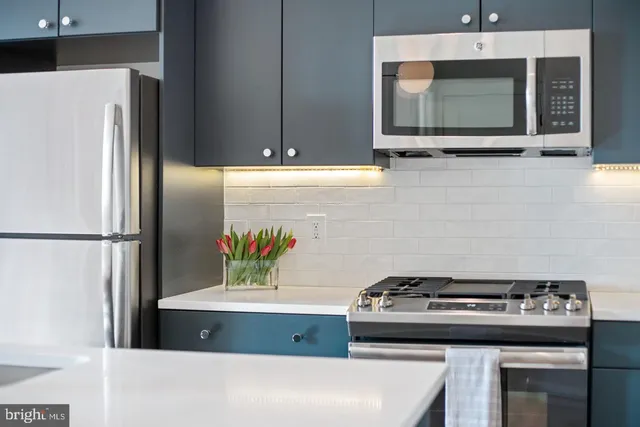a dining room with table and chair