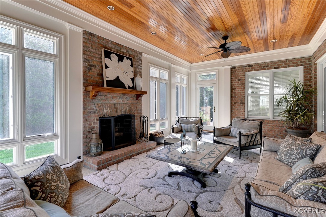 1220 Two Rivers Point Williamsburg, VA 23185 - Photo 44 of 50 a living room with furniture and a fireplace