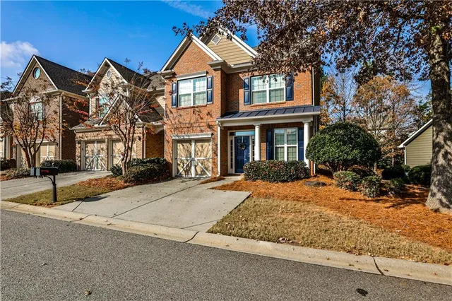 front view of a house with a street