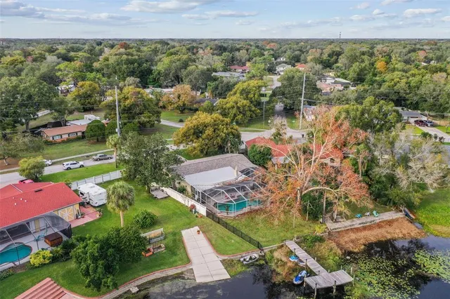 an aerial view of multiple house