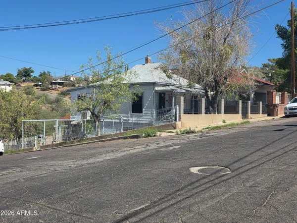 a view of a building with a street