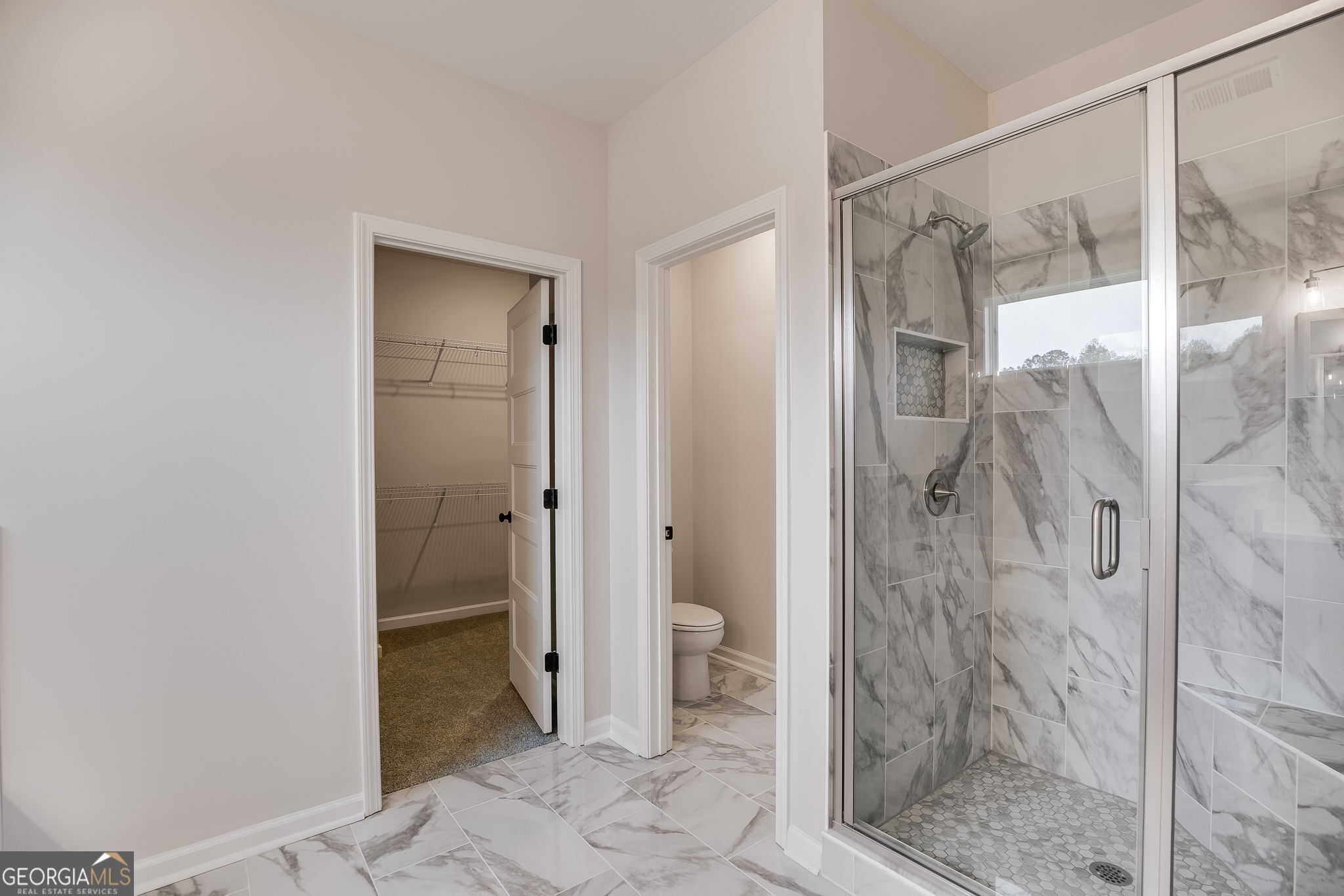 3356 Veal Road Roopville, GA 30170 - Photo 26 of 45 a bathroom with a shower and a toilet