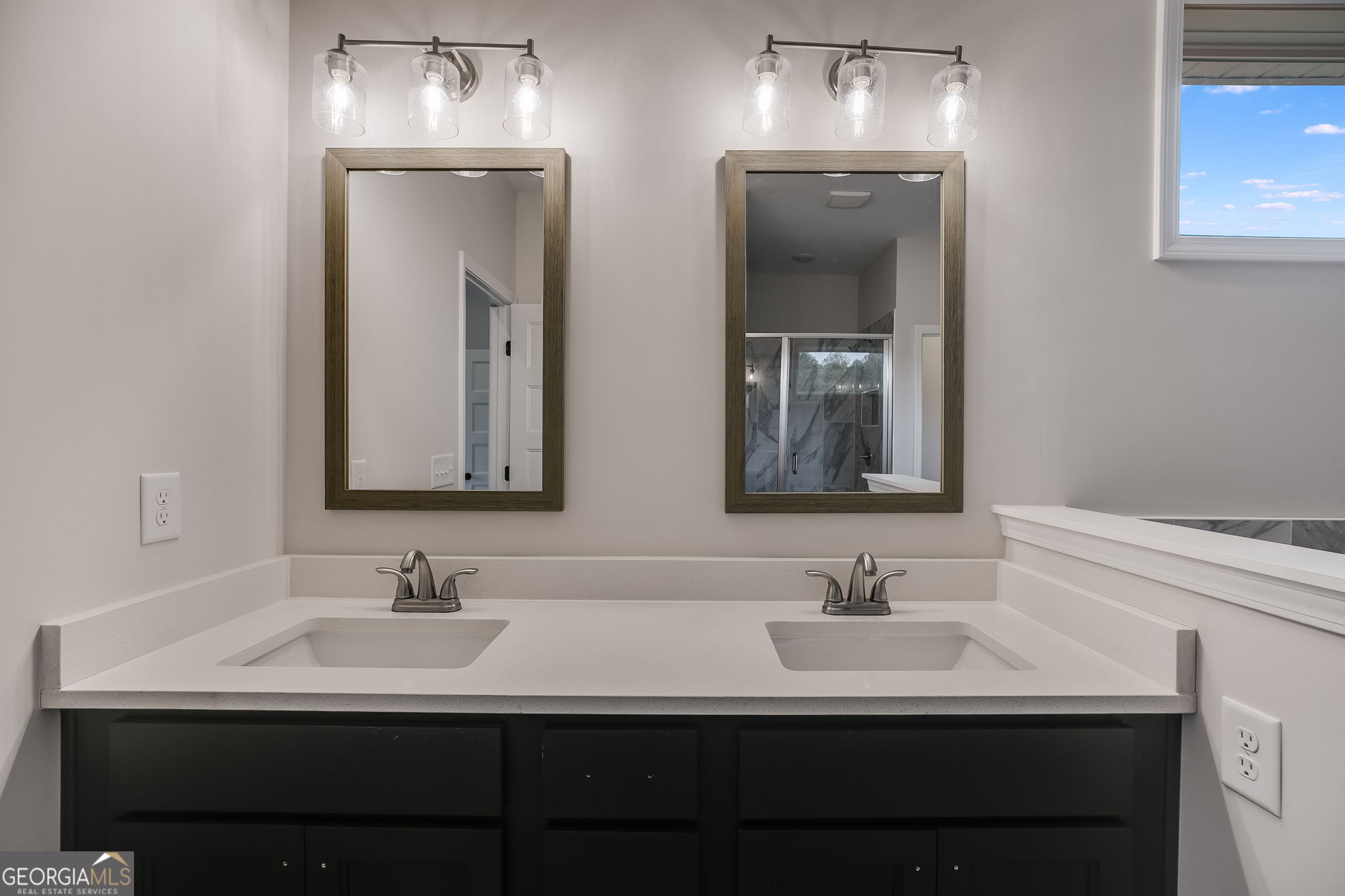 3356 Veal Road Roopville, GA 30170 - Photo 27 of 45 a bathroom with double sink and two mirror