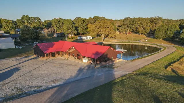 a view of a swimming pool with a lounge chairs