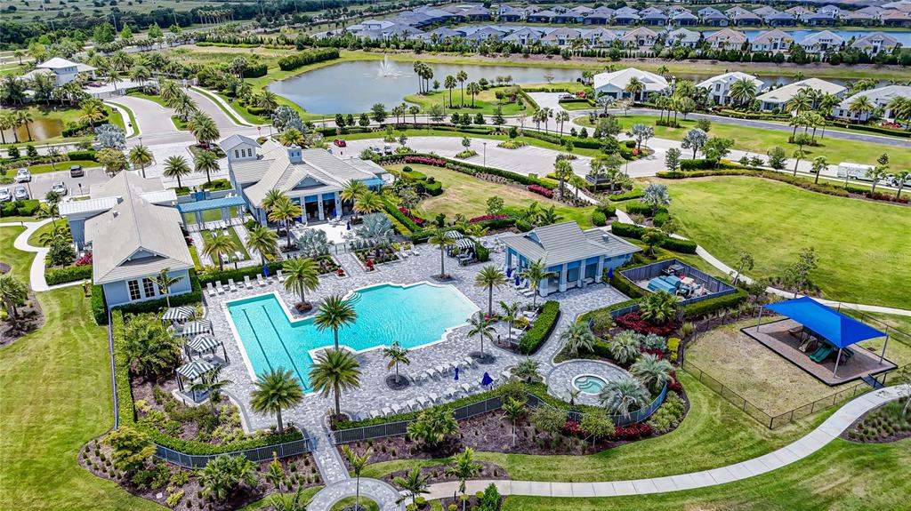 8218 Nevis Run Lakewood Ranch, FL 34202 - Photo 46 of 48 an aerial view of residential houses with outdoor space