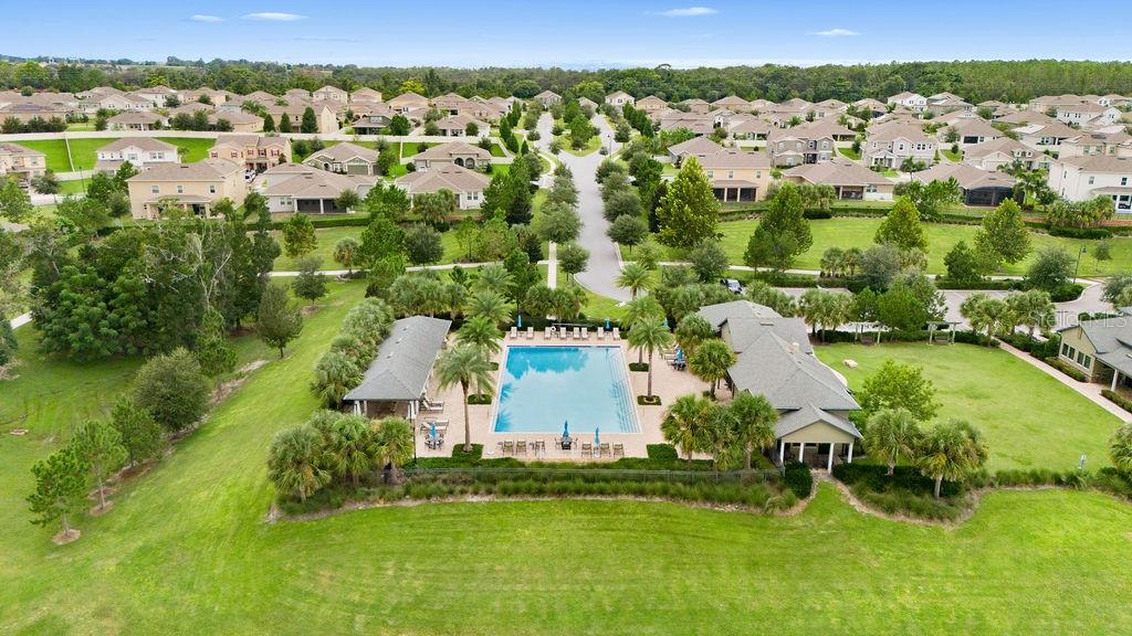 2821 Muller Oak Loop Ocoee, FL 34761 - Photo 45 of 45 an aerial view of residential houses with outdoor space and trees