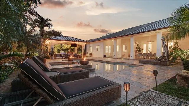 a view of outdoor space with seating