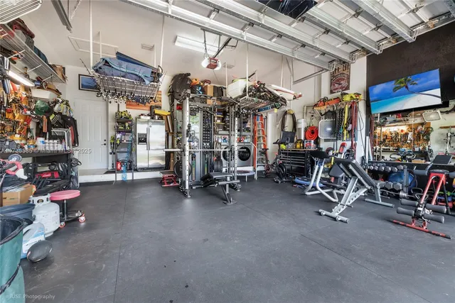 a view of a room with racks