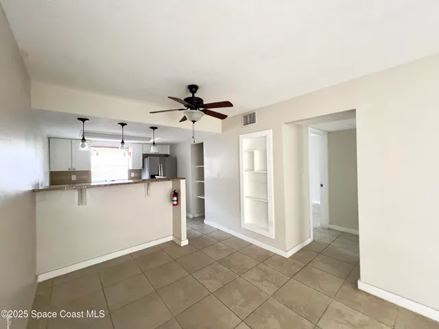 a view of kitchen and center space