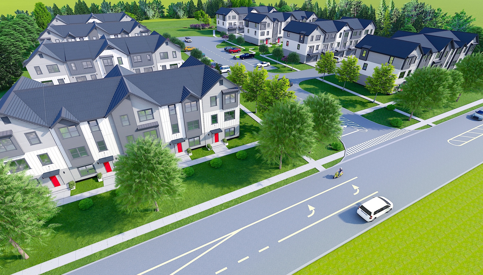 9103 Miller Road, Unit 1 Lake In The Hills, IL 60156 - Photo 8 of 13 an aerial view of a house with a garden and trees