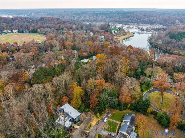 an aerial view of multiple house