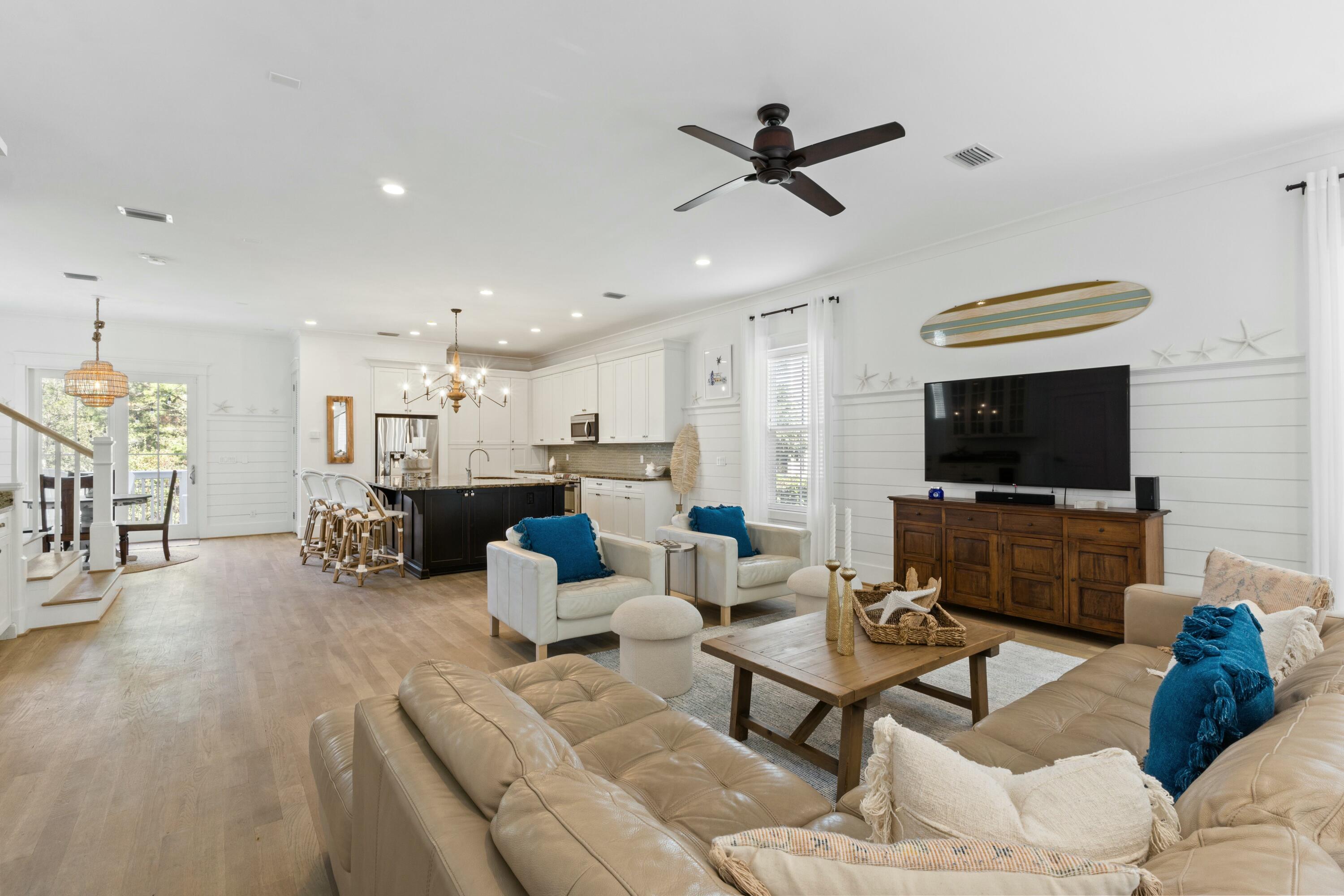 125 Gulfview Circle Santa Rosa Beach, FL 32459 - Photo 3 of 57 a living room with furniture and a flat screen tv