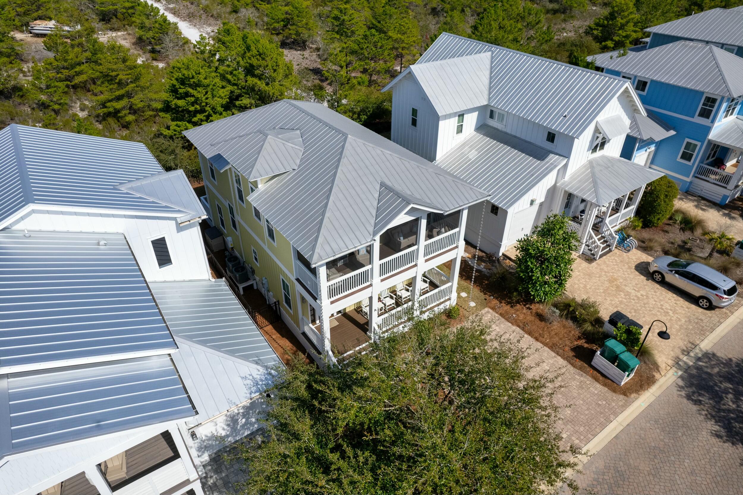 125 Gulfview Circle Santa Rosa Beach, FL 32459 - Photo 45 of 57 an aerial view of a house with a yard