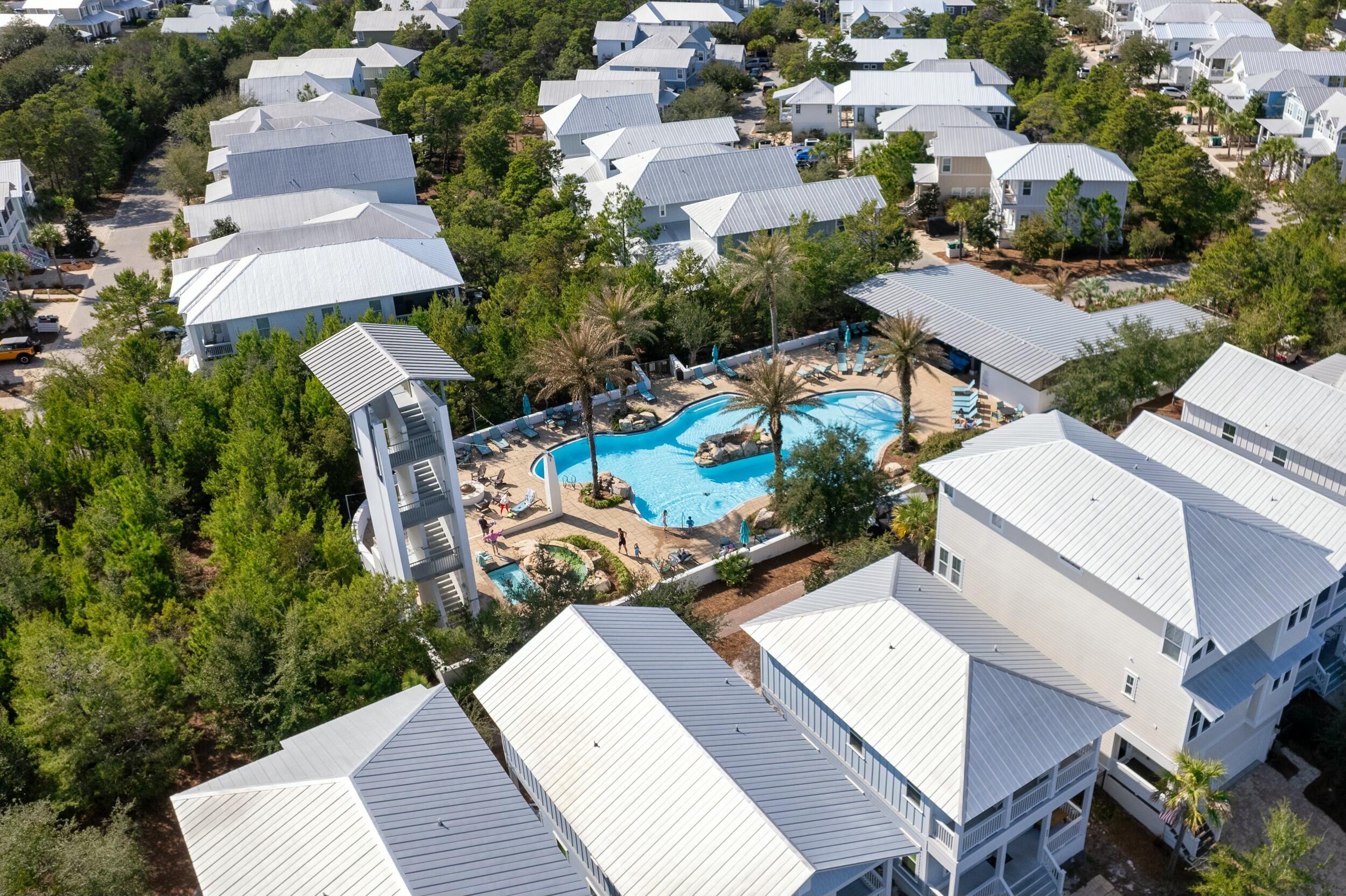 125 Gulfview Circle Santa Rosa Beach, FL 32459 - Photo 55 of 57 an aerial view of a house with garden space and street view