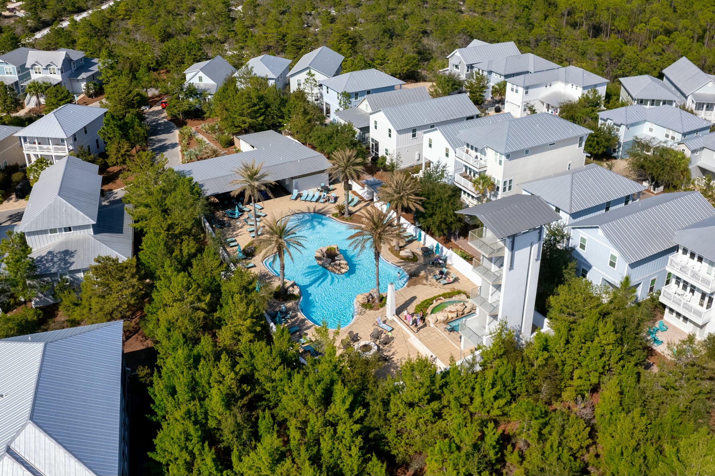 125 Gulfview Circle Santa Rosa Beach, FL 32459 - Photo 56 of 57 an aerial view of residential house with outdoor space and trees all around