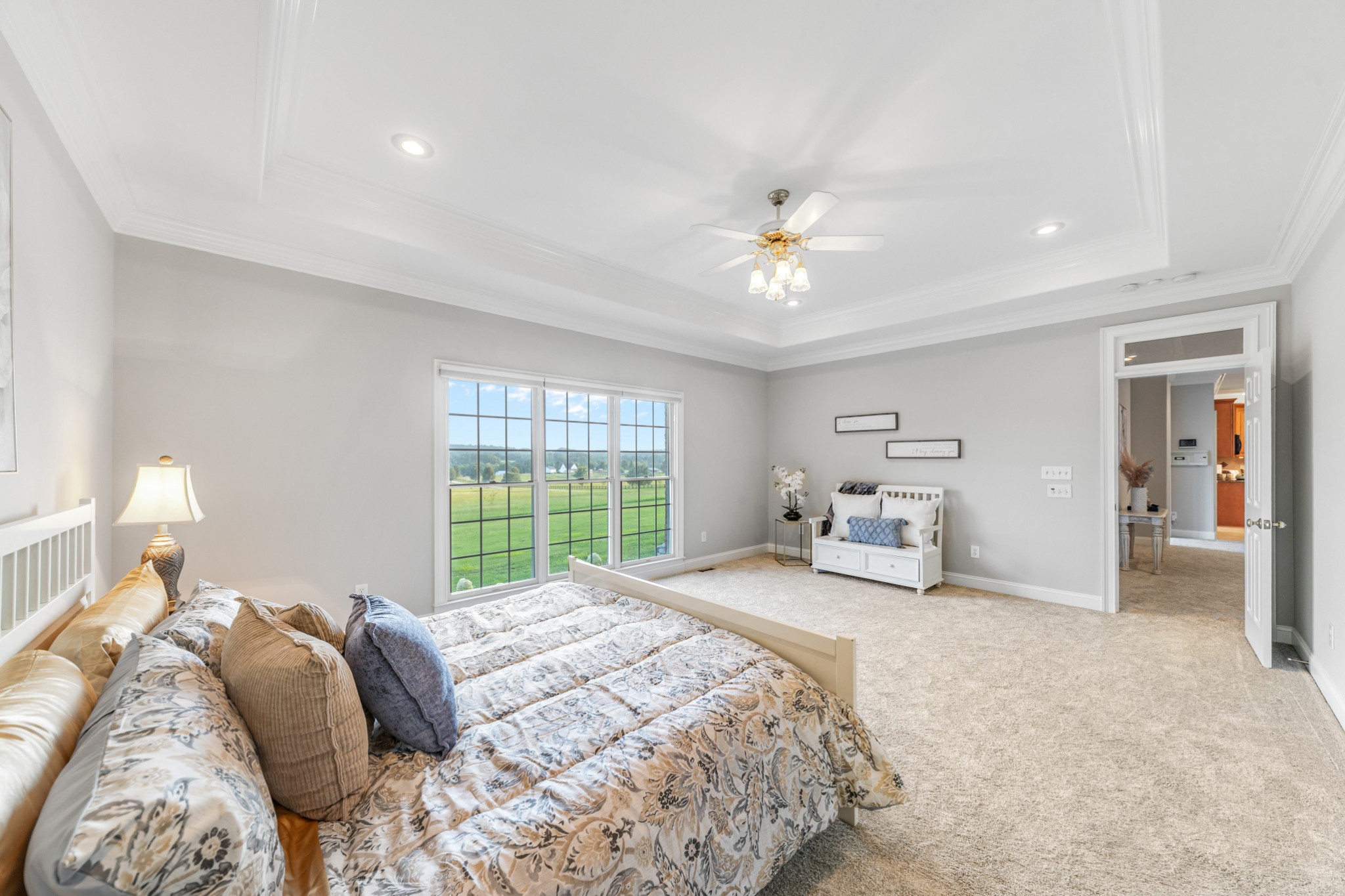 3895 Ostella Road Lewisburg, TN 37091 - Photo 63 of 100 a bed room with a bed and a chandelier