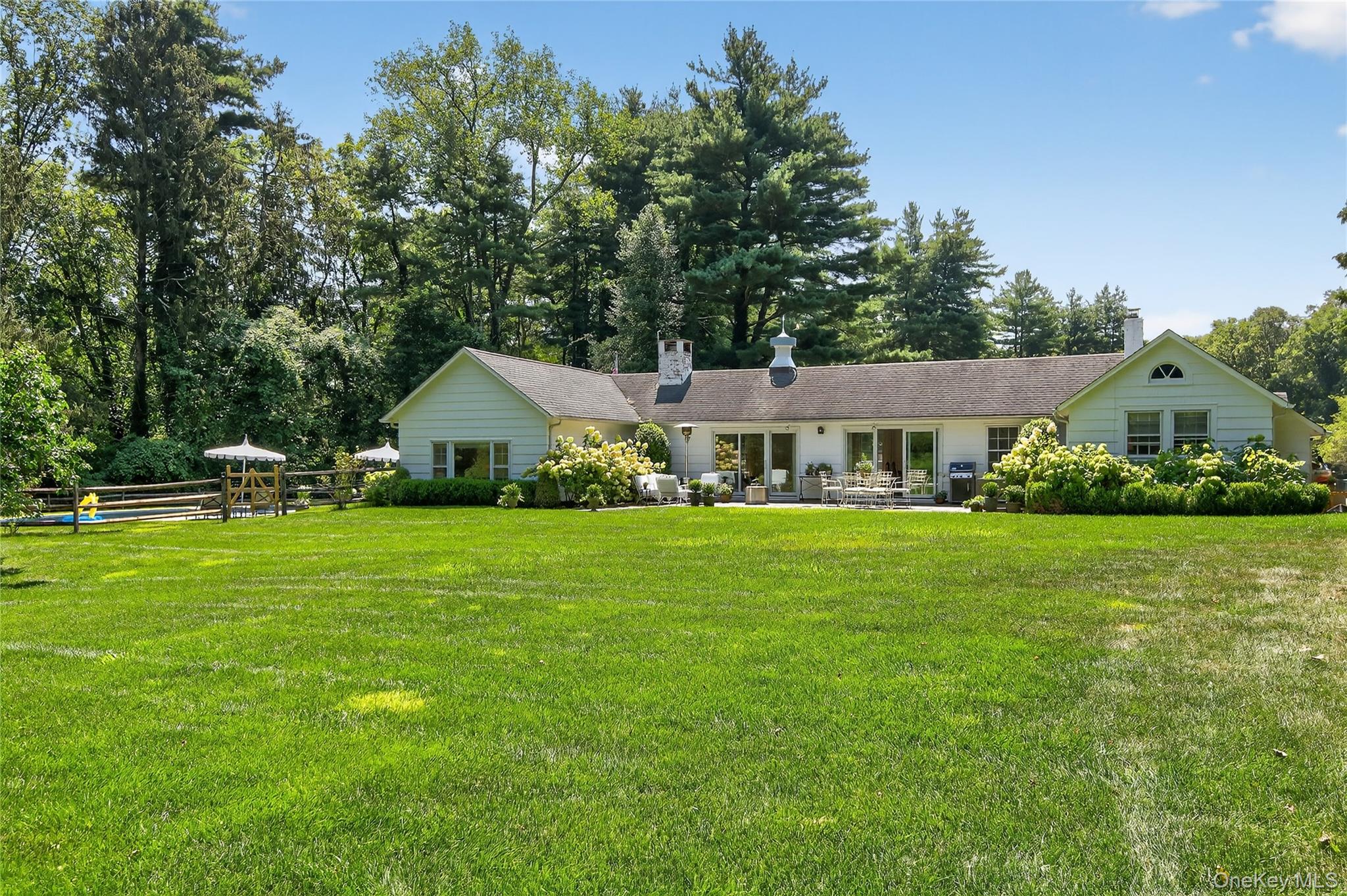 a aerial view of a house with garden