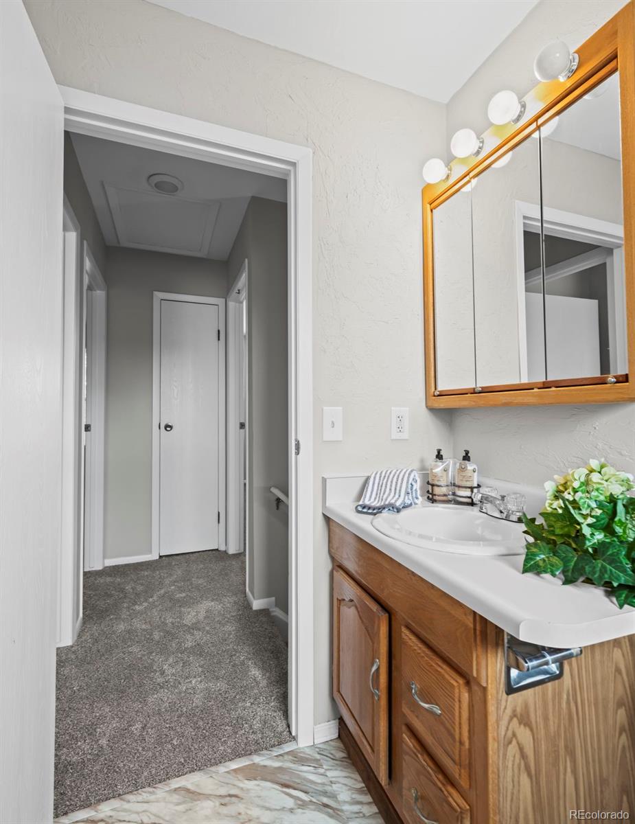 10721 Queen Street Broomfield, CO 80021 - Photo 15 of 25 a bathroom with a sink and a mirror