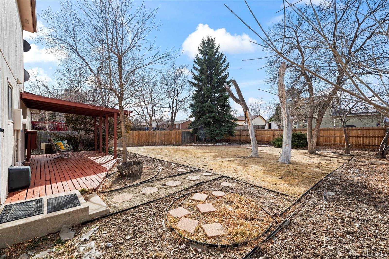 10721 Queen Street Broomfield, CO 80021 - Photo 24 of 25 a view of a backyard with large trees