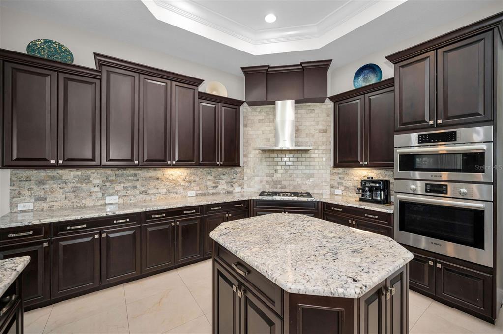 9829 Milano Drive Trinity, FL 34655 - Photo 21 of 100 a kitchen with stainless steel appliances granite countertop a sink stove and refrigerator