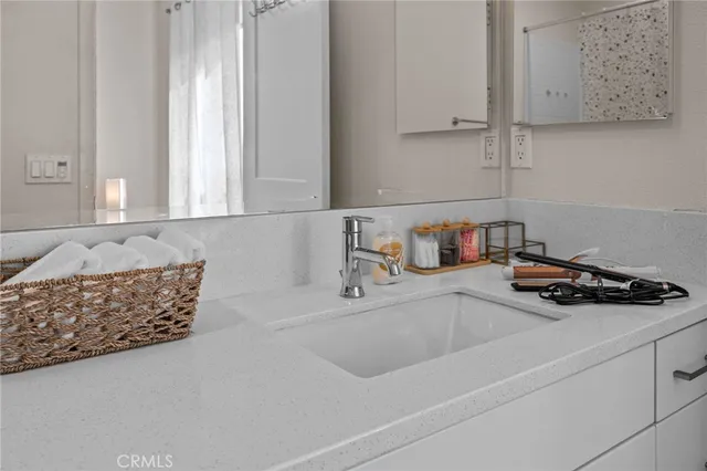 a bedroom with a bed and a walk in closet