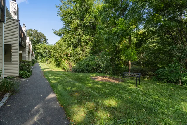 a view of a backyard with a garden