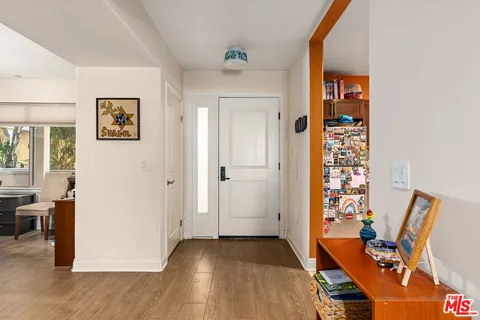 wooden floor and dining room with furniture and wooden floor