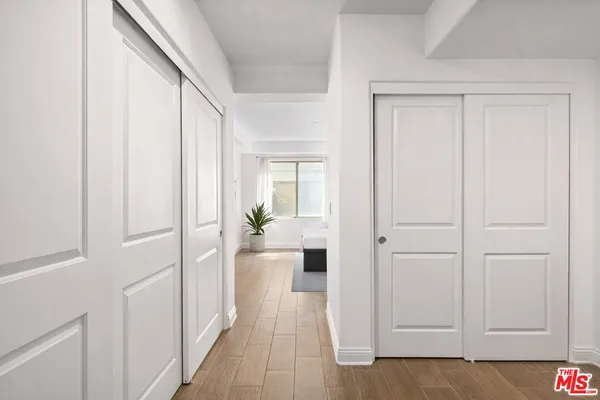 a view of a bathroom from the hallway