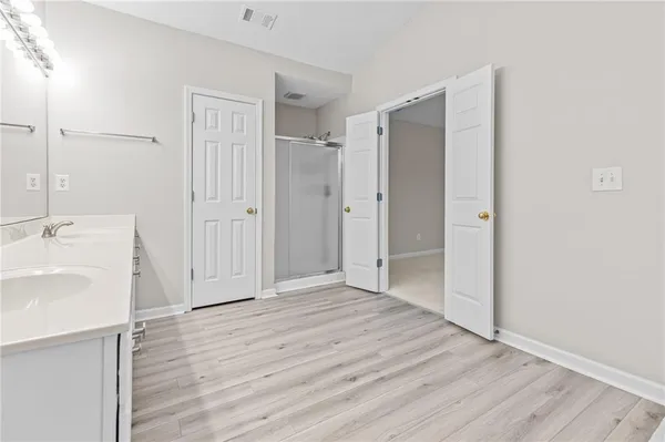 an empty room with a window