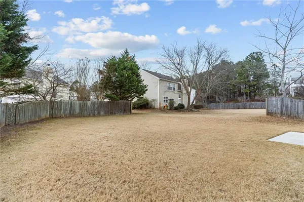 a backyard of a house