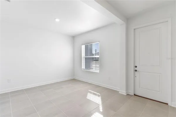 an empty room with a window