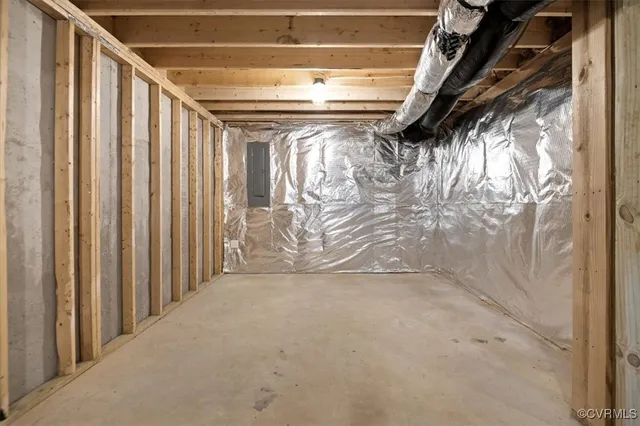 a view of a balcony with wooden floor