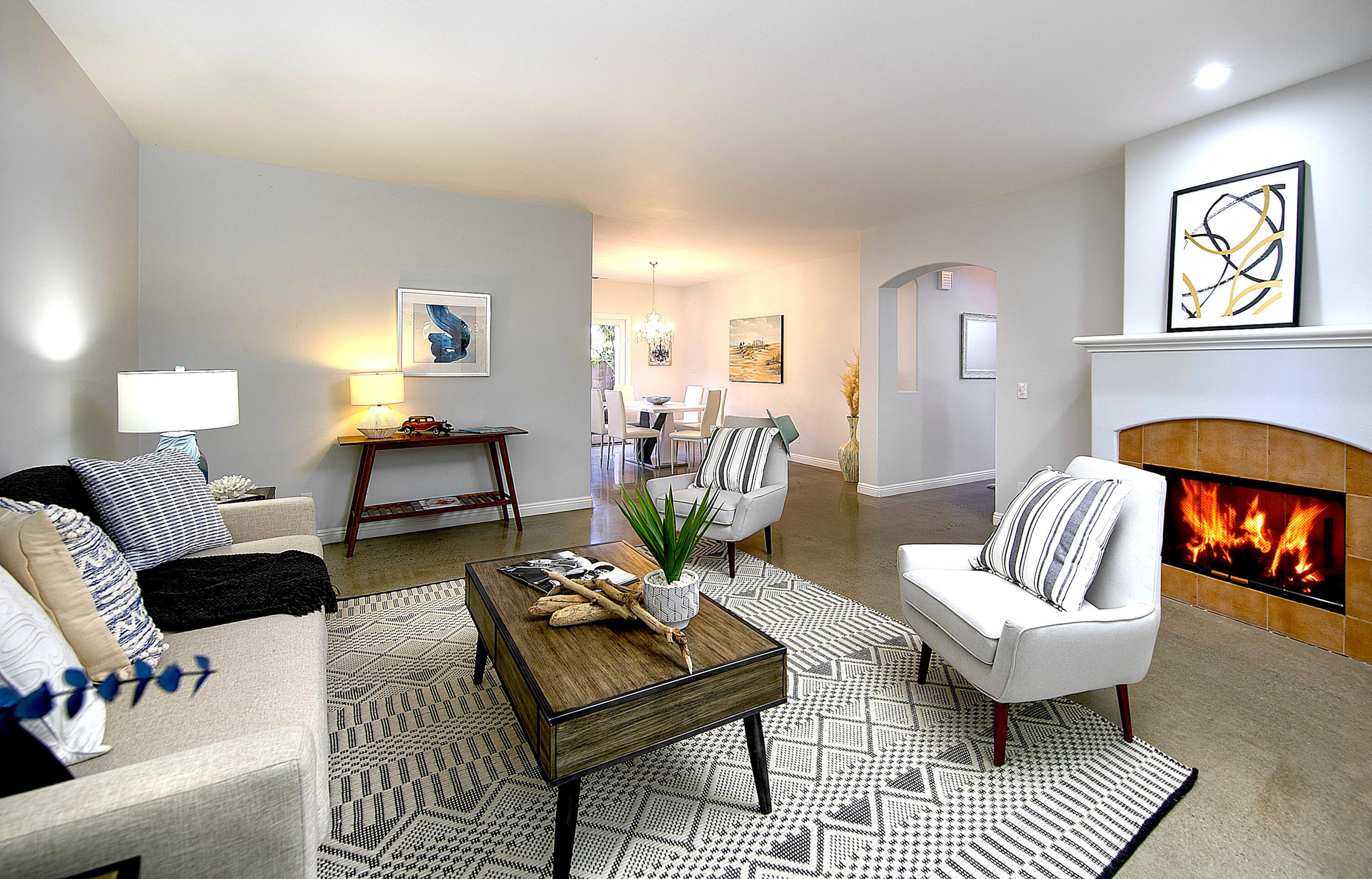 222 Meigs Road, Unit 1 Santa Barbara, CA 93109 - Photo 4 of 15 Living room looking toward dining area